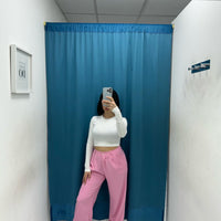Pantalone a palazzo rosa 13127