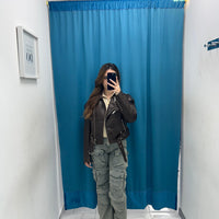 Biker in ecopelle brown 7063