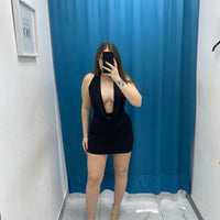 Mini dress con scollo 24960