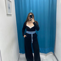 Pantalone di tuta con risvolto