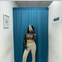 Pantalone a zampa beige 11627