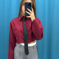 Camicia corta con cravatta 18014