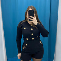 Maglia con bottoni oro 88037