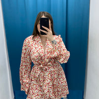 Vestito a portafoglio a fiori 5839