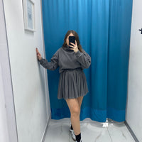Coordinato maglia e gonna a costine 5689