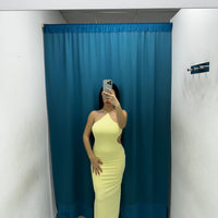 Vestito lungo con scollo sul retro 13659