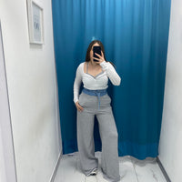 Pantalone di tuta con risvolto