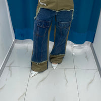 Pantalone denim/ beige 26074