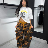 Pantalone Cargo Camouflage Mustard-59827