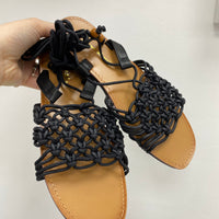 Sandali crochet nero