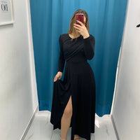 Vestito Lungo con Spacco 25328