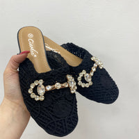 Slippers crochet nero
