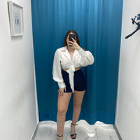 Shorts a righe blu