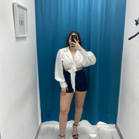 Shorts a righe blu