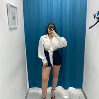 Shorts a righe blu