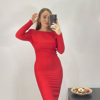 Vestito Con Zip sul Retro