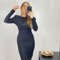Vestito Con Zip sul Retro