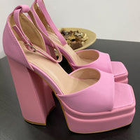 Sandali con Plateau Pink