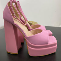 Sandali con Plateau Pink