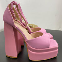 Sandali con Plateau Pink