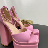 Sandali con Plateau Pink