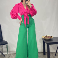 Pantalone a Palazzo con Bottoni