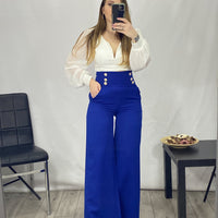 Pantalone a Palazzo con Bottoni