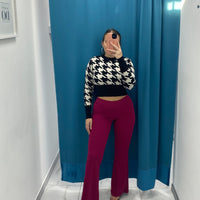 Pantalone a Zampa Magenta 2148