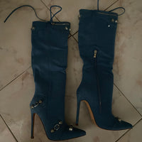 Stivali denim laces