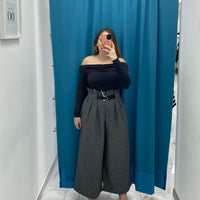 Pantaloni Culotte Grigio