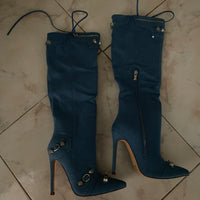 Stivali denim laces