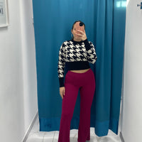 Pantalone a Zampa Magenta 2148