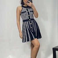 Vestito stampa tweed