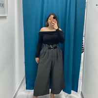 Pantaloni Culotte Grigio