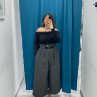 Pantaloni Culotte Grigio