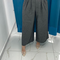 Pantaloni Culotte Grigio