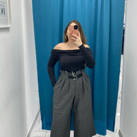 Pantaloni Culotte Grigio