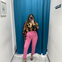 Pantalone regular fit rosa 9026