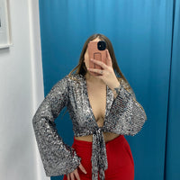 Blusa con paillettes