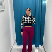 Pantalone a Zampa Magenta 2148