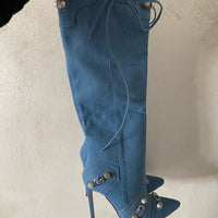 Stivali denim laces