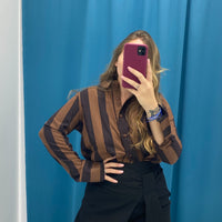 Camicia Stripes Choco 331017