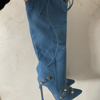Stivali denim laces