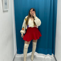 Gonna plissettata red