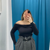 Pantaloni Culotte Grigio