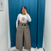 Pantaloni Culotte Beige