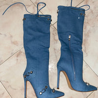 Stivali denim laces