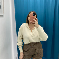 Shorts a quadri marrone