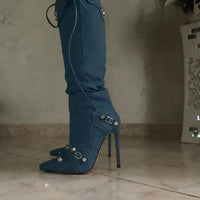 Stivali denim laces