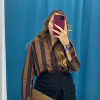Camicia Stripes Choco 331017